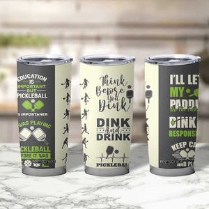 Pickleball Tumbler Cup Gift for Pickle Ball Lovers Pickleballs Coach Player TB10 Print Your Wear