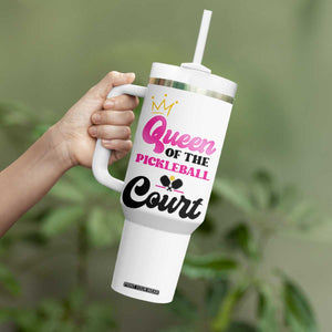 Pickleball Gifts For Women Tumbler With Handle Queen Of The Court TB10 Print Your Wear