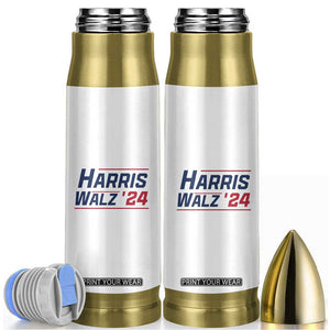 Harris Walz 2024 Bullet Tumbler Kamala Presidential Election TB10 White Print Your Wear