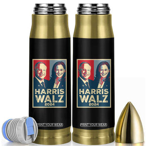 Harris Walz for President 2024 Bullet Tumbler Kamala Presidential Election TB10 Black Print Your Wear