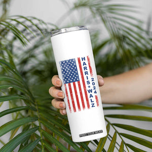 Harris Walz Waltz 2024 Skinny Tumbler USA Flag American Election TB10 Print Your Wear