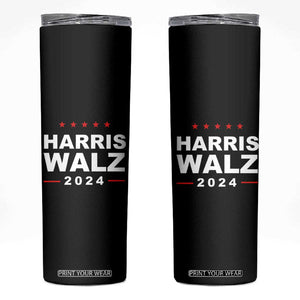 Harris Walz 2024 Skinny Tumbler Kamala Tim Walzt Presidential Election TB10 Black Print Your Wear