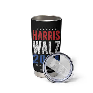 Harris Walz 2024 Tumbler Cup Kamala Tim Walzt Presidential Election Retro Vintage Distressed TB10 Print Your Wear
