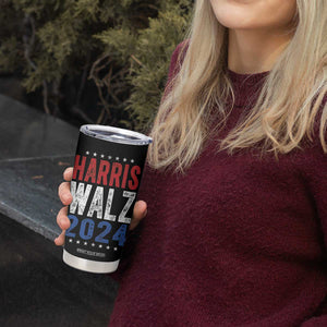 Harris Walz 2024 Tumbler Cup Kamala Tim Walzt Presidential Election Retro Vintage Distressed TB10 Print Your Wear