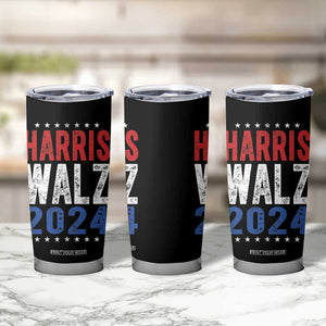 Harris Walz 2024 Tumbler Cup Kamala Tim Walzt Presidential Election Retro Vintage Distressed TB10 Print Your Wear