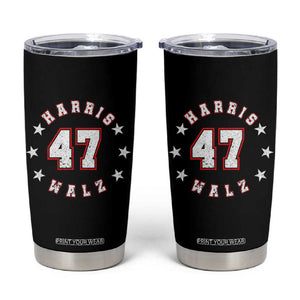 Kamala Harris Walz Waltz 2024 Tumbler Cup 47 th President USA America 2024 Election TB10 Black Print Your Wear