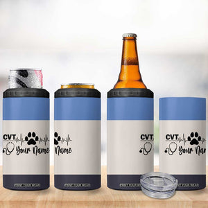 Vet Tech Personalized 4 in 1 Can Cooler Tumbler Vet Staff Appreciation Gift Tarot Card Custom Name TB10 Print Your Wear