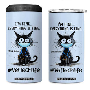 Personalized Veterinarian Vet Tech 4 in 1 Can Cooler Tumbler Custom Name Vet Staff Gift Veterinarian Graduation TB10 One Size: 16 oz Blue Print Your Wear