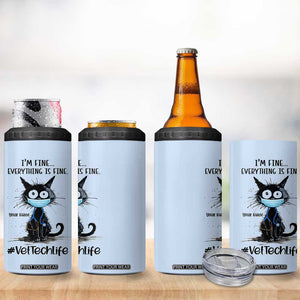 Personalized Veterinarian Vet Tech 4 in 1 Can Cooler Tumbler Custom Name Vet Staff Gift Veterinarian Graduation TB10 Print Your Wear