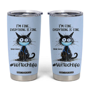 Personalized Veterinarian Vet Tech Tumbler Cup Custom Name Vet Staff Gift Veterinarian Graduation TB10 Blue Print Your Wear
