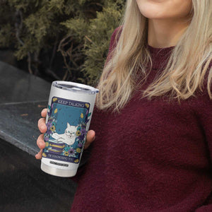 Funny Psychology Gifts Tumbler Cup Keep Talking I'm Diagnosing You, Funny Gift for Psychologist Psychiatrist Therapist School Counselor Cat Lovers TB10 Print Your Wear