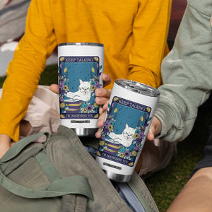 Funny Psychology Gifts Tumbler Cup Keep Talking I'm Diagnosing You, Funny Gift for Psychologist Psychiatrist Therapist School Counselor Cat Lovers TB10 Print Your Wear