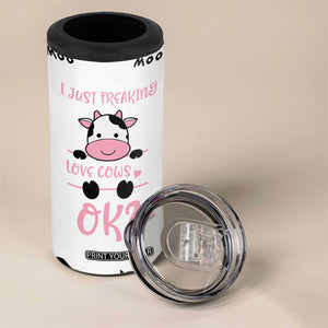 Cow Gifts For Women 4 in 1 Can Cooler Tumbler Funny Cow Lovers Gift For Women Girlfrend Kids TB10 Print Your Wear