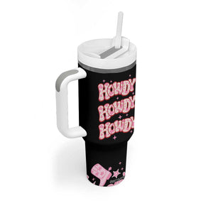 Howdy Cowgirl Tumbler With Handle Western Girl Country Rodeo Pink Cowgirl TB10 Print Your Wear