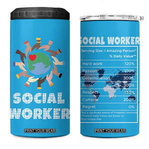 Social Worker Gifts 4 in 1 Can Cooler Tumbler Appreciation Gifts For Social Works Practitioner TB10 One Size: 16 oz Blue Print Your Wear