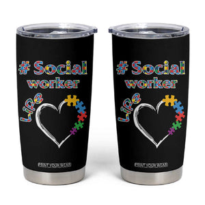 Social Worker Gifts Tumbler Cup Social Works Practitioner Appreciation Week TB10 Black Print Your Wear