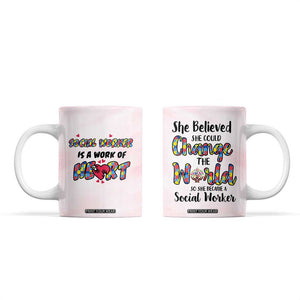 Social Worker Gifts For Women Coffee Mug Gift for Social Work Week Office Coworker TB10 Pink Print Your Wear
