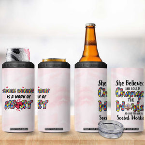 Social Worker Gifts For Women 4 in 1 Can Cooler Tumbler Gift for Social Work Week Office Coworker TB10 Print Your Wear