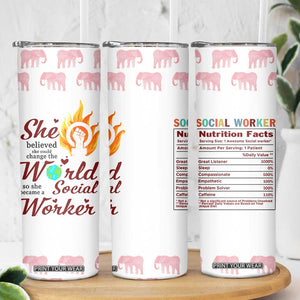Social Worker Gifts For Women Skinny Tumbler Social Works Practitioner Appreciation Week TB10 Print Your Wear