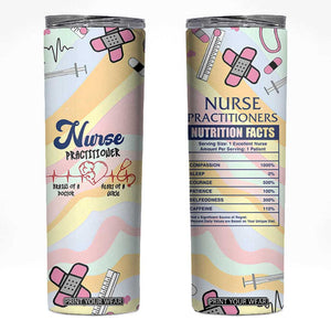 Nurses Practitioner Skinny Tumbler NP Gifts For Women Nursing School TB10 Multicolor Print Your Wear