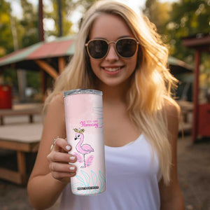Positive Flamingo Gifts Skinny Tumbler Emotional Support Flamingo Affirmation TB10 Print Your Wear