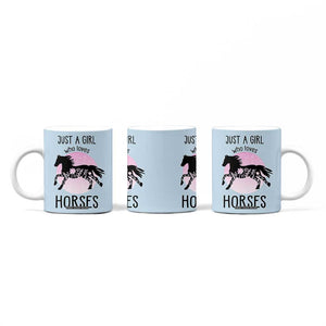 Horse Gifts For Girls Coffee Mug Horse Lovers Equestrian Girls Cowgirl Gift TB10 Print Your Wear