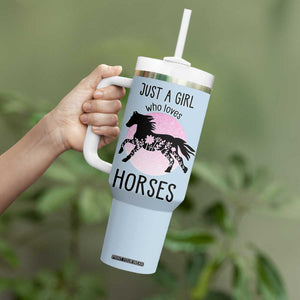 Horse Gifts For Girls Tumbler With Handle Horse Lovers Equestrian Girls Cowgirl Gift TB10 Print Your Wear