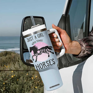 Horse Gifts For Girls Tumbler With Handle Horse Lovers Equestrian Girls Cowgirl Gift TB10 Print Your Wear