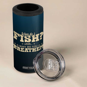 Fishing Gifts For Men 4 in 1 Can Cooler Tumbler Eat Sleep Fish Repeat Bass Fishing TB10 Print Your Wear