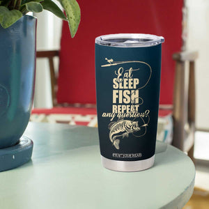 Fishing Gifts For Men Tumbler Cup Eat Sleep Fish Repeat Bass Fishing TB10 Print Your Wear