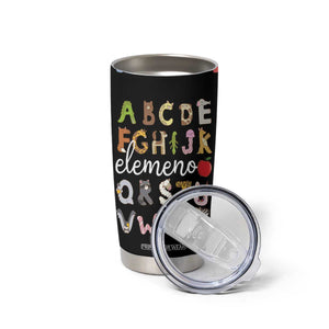Teacher Alphabet Tumbler Cup Colorful Animal Teachers Toddlers Spill Proof Cup TB10 Print Your Wear