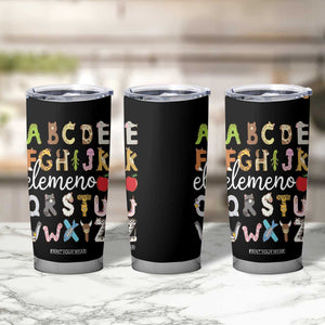 Teacher Alphabet Tumbler Cup Colorful Animal Teachers Toddlers Spill Proof Cup TB10 Print Your Wear