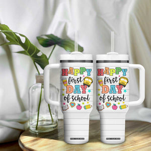 Teacher Tumbler With Handle Happy First Day Of School TB10 Print Your Wear