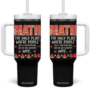 Funny Math Teacher Joke Tumbler With Handle Back to School TB10 One Size: 40 oz Black Print Your Wear
