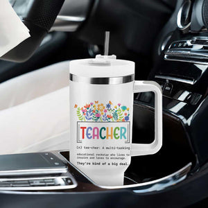 Teacher Appreciation Tumbler With Handle Back To School Wildflower Inspirational Teaching TB10 Print Your Wear