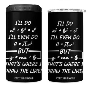 Funny Math Teacher Joke 4 in 1 Can Cooler Tumbler TB10 One Size: 16 oz Black Print Your Wear