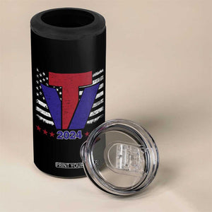 Trump Vance 2024 Presidential Election 4 in 1 Can Cooler Tumbler American Flag TB10 Print Your Wear