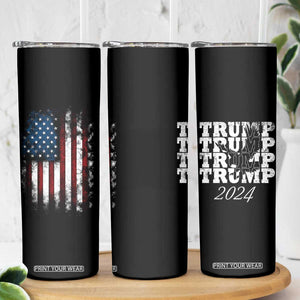 Trump 2024 Election Skinny Tumbler American Flag US Eagle TB10 Print Your Wear