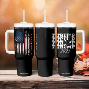 Trump 2024 Election Tumbler With Handle American Flag US Eagle TB10 Print Your Wear
