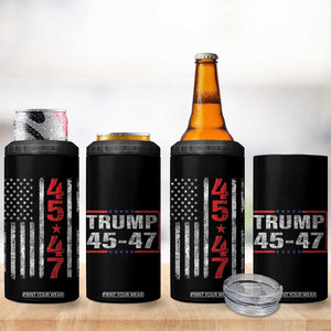 Trump 2024 Election 4 in 1 Can Cooler Tumbler 45-47 American US Flag 47th TB10 Print Your Wear