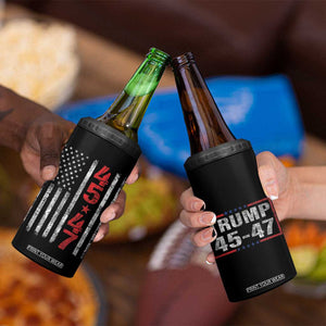 Trump 2024 Election 4 in 1 Can Cooler Tumbler 45-47 American US Flag 47th TB10 Print Your Wear