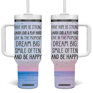 Funny Inspirational Tumbler With Handle Have Hope Be Strong Motivational Quote TB10 One Size: 40 oz Pastel Print Your Wear