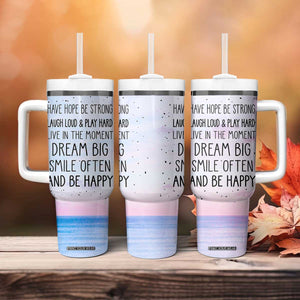 Funny Inspirational Tumbler With Handle Have Hope Be Strong Motivational Quote TB10 Print Your Wear