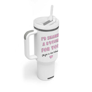 I'd Shark A Bitch For You Tumbler With Handle Funny Gifts For BFF Daughter Granddaughter Mom Sister Teen Girls TB10 Print Your Wear