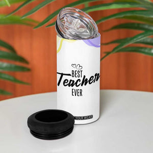 Best Teacher Appreciation Gifts 4 in 1 Can Cooler Tumbler From Students Cute Pastel Butterfly TB10 Print Your Wear