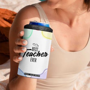 Best Teacher Appreciation Gifts 4 in 1 Can Cooler Tumbler From Students Cute Pastel Butterfly TB10 Print Your Wear