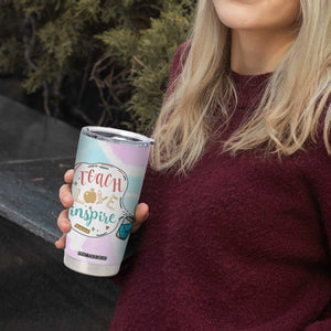 Teacher Tumbler Cup Teach Love Inspire Back To School Christmas Birthday Gift TB10 Print Your Wear
