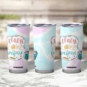 Teacher Tumbler Cup Teach Love Inspire Back To School Christmas Birthday Gift TB10 Print Your Wear
