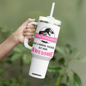 Teacher Appreciation Gifts Tumbler With Handle Teach Love Inspire Teachersaurus Gifts From Student TB10 Print Your Wear