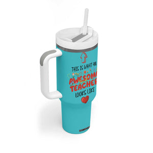 Funny Teacher Gifts Tumbler With Handle This Is What An Awesome Teacher Looks Like TB10 Print Your Wear